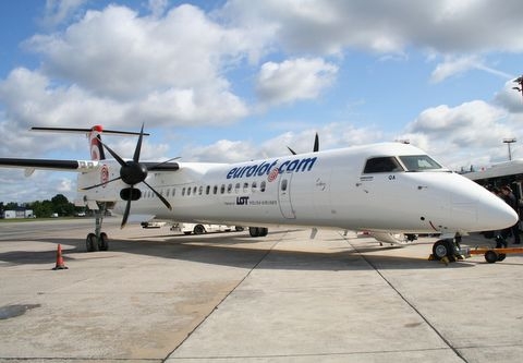 Bombardier w barwach Eurolotu archiwum Eurolotu