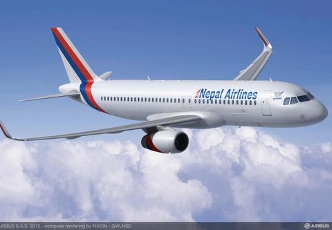 Airbus A320 w barwach Nepal Airlines archiwum airbus.com