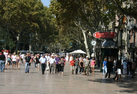 Bulwar La Rambla w Barcelonie AG