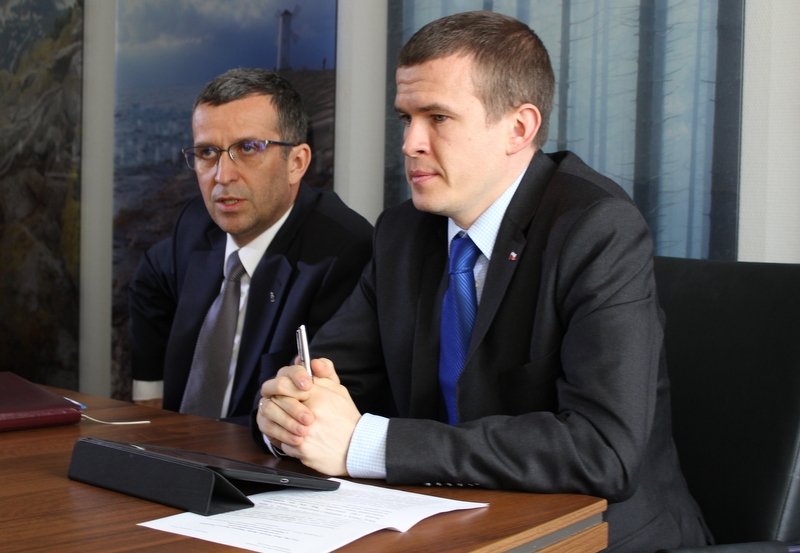Prezes Wojciech Fedyk i minister sportu i turystyki Witold Bańka MM