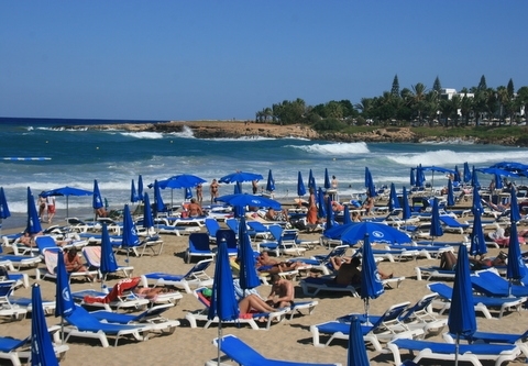 Plaża w Ayia Napa na Cyprze AG