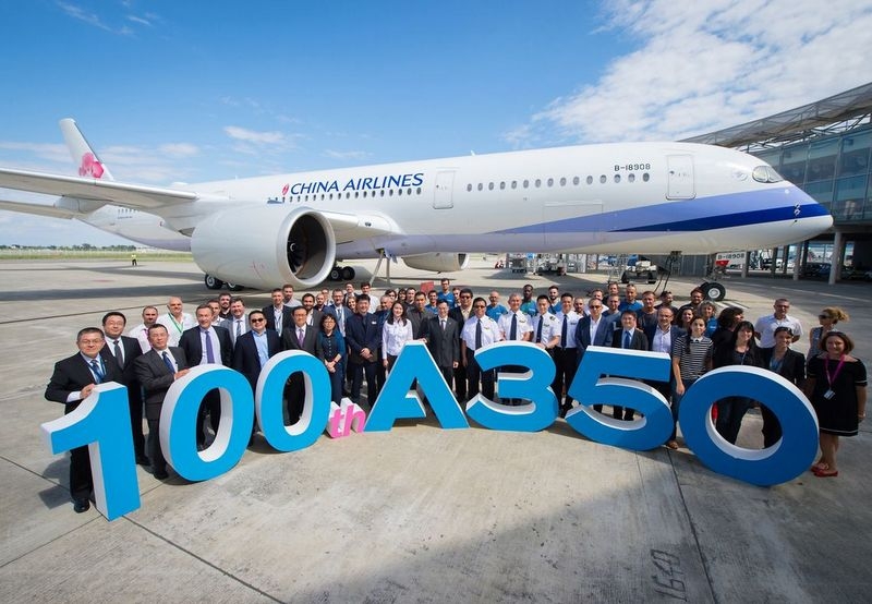 Airbus A350-900 w barwach China Airlines archiwum Airbusa