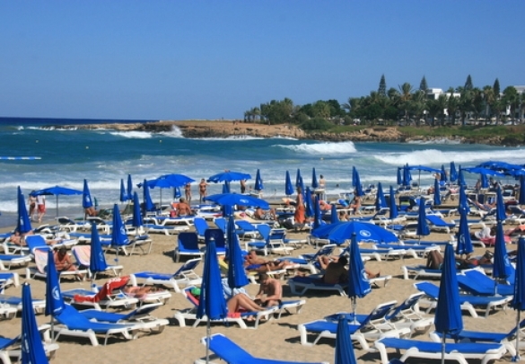 Plaża w Ayia Napa na Cyprze AG