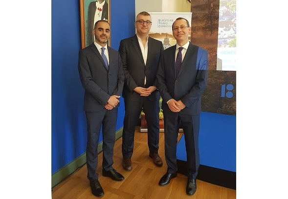 Kierownictwo ETC, od lewej: Eduardo Santander – dyrektor wykonawczy, Peter De Wilde – prezes, Robert Andrzejczyk – wiceprezes archiwum POT