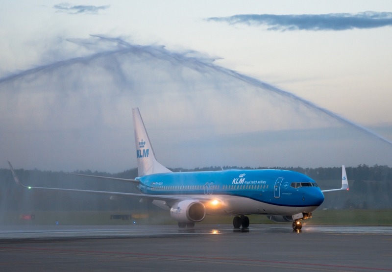 Samolot KLM na lotnisku w Krakowie fot, Marcin Momot