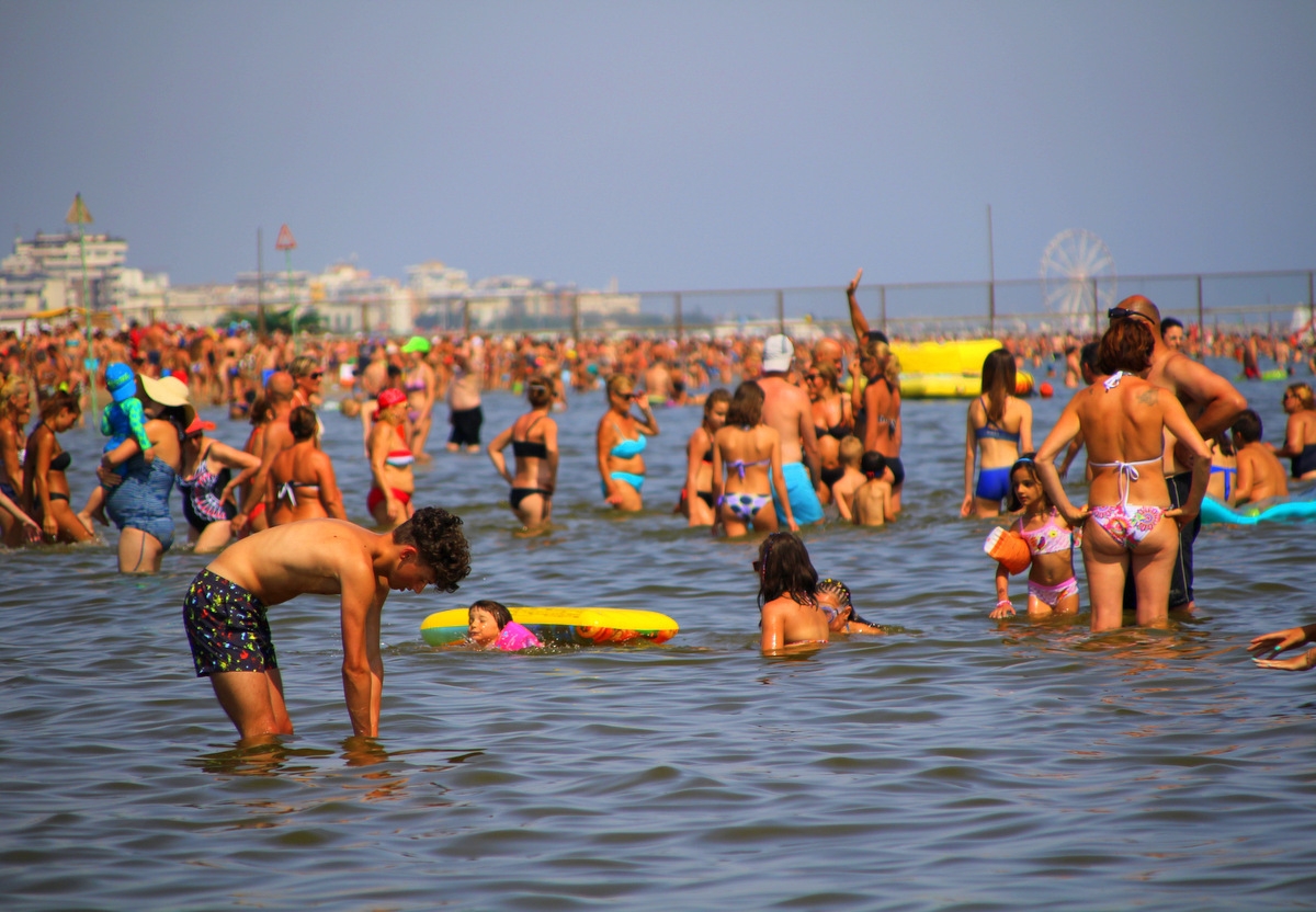 Plaża w Rimini we Włoszech AG