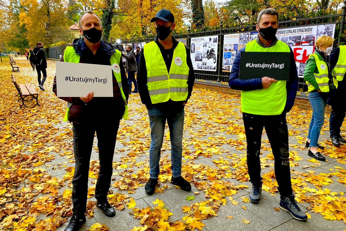 Protest branży targowej przed KPRM / fot. MM