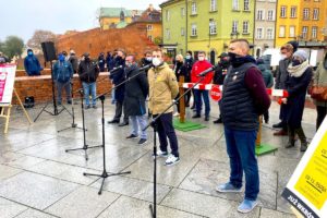 Spotkanie "branż zamkniętych" na placu Zamkowym