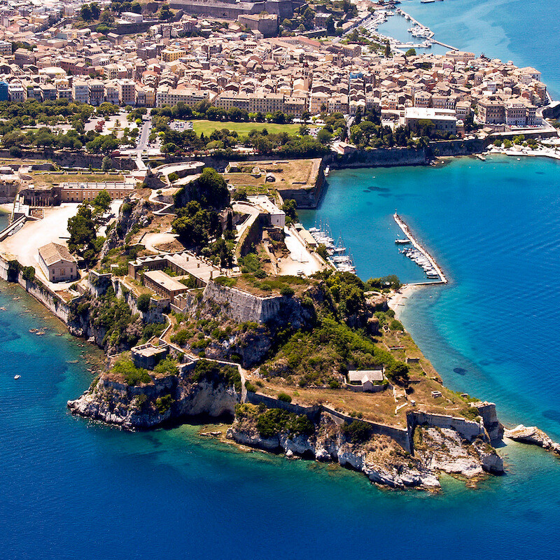 Widok na Starą Twierdzę na Korfu