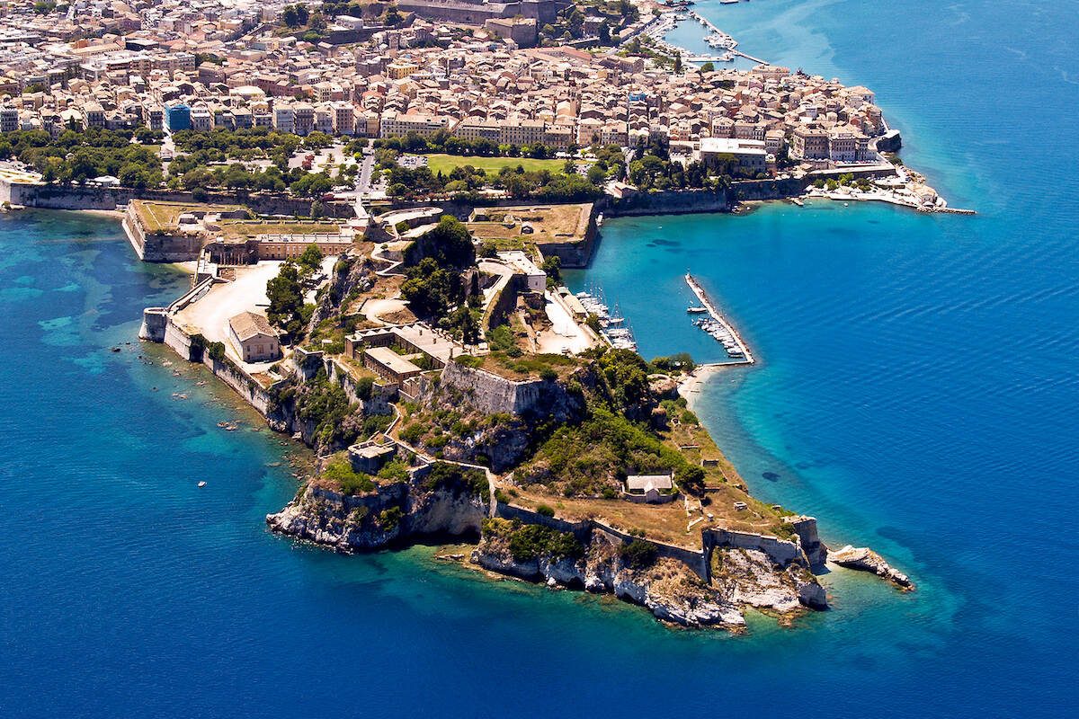 Widok na Starą Twierdzę na Korfu 