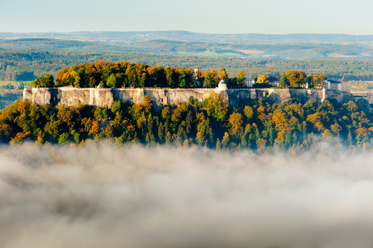 Widok na twierdzę Konigstein