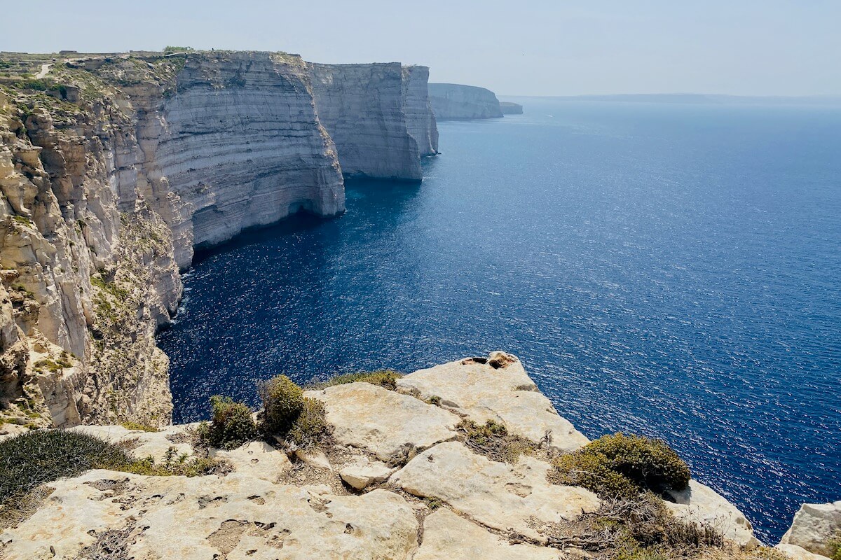 Widok na klify Sanap na Gozo