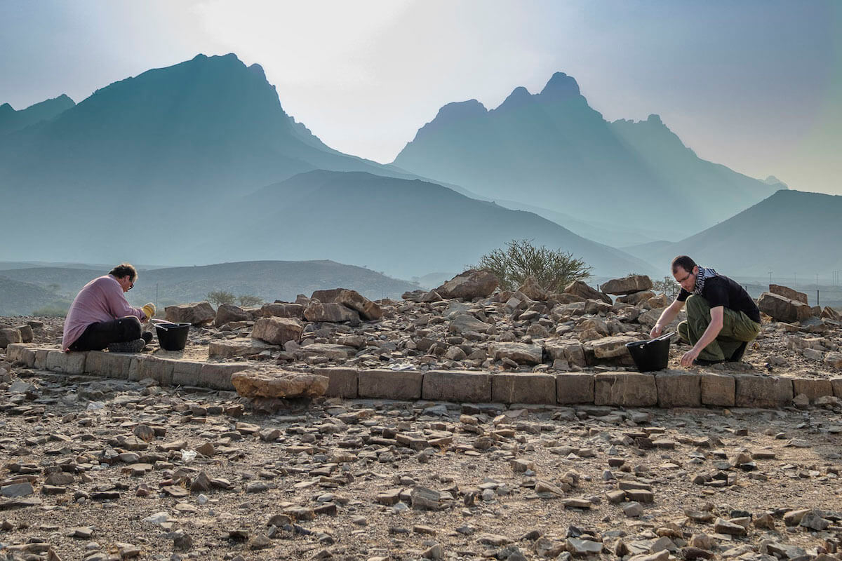 Wykopaliska CAŚ UW w Omanie w dolinie Qumayrah 
