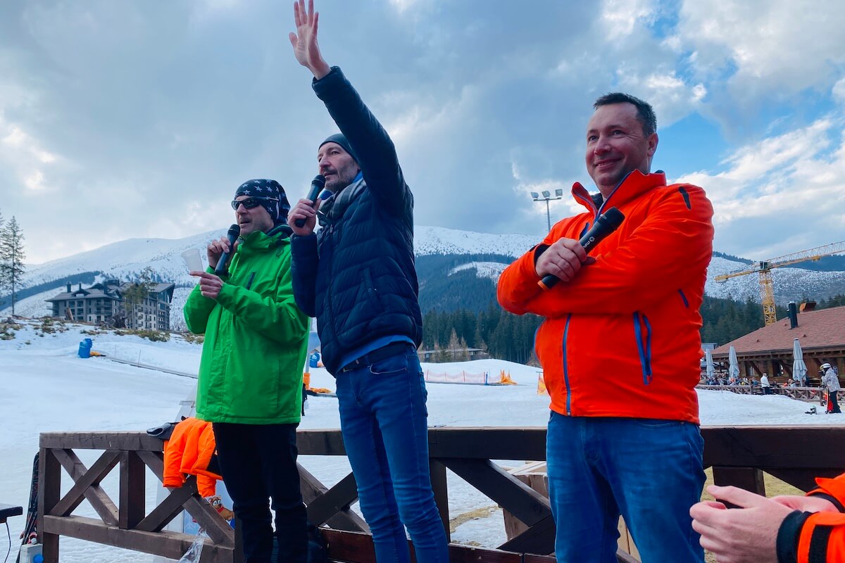 Michał Wójcik i Krzysztof Ferdyn na apres ski 