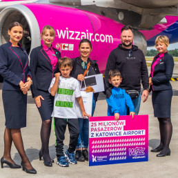 Wizz Air świętował przewiezienie 25-milionowego pasażera z Katowic