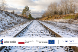Zimowy krajobraz z torami kolejowymi, zachęcający do podróży koleją w Polsce Wschodniej