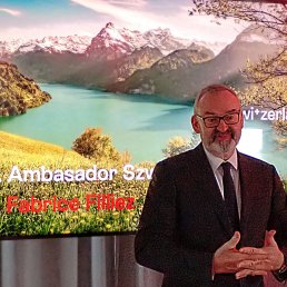 Ambasador Szwajcarii w Polsce, JE Fabrice Filliez. /fot. Mieczysław Pawłowicz