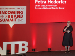 Petra Hedorfer, dyrektor generalna GNTB w czasie prezentacji we Frankfurcie nad Menem. /fot. Mieczysław Pawłowicz