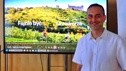 Tomáš Zukal, dyrektor CzechTourism Polska, prezentuje nowe hasło reklamowe Czech./fot. Mieczysław Pawłowicz