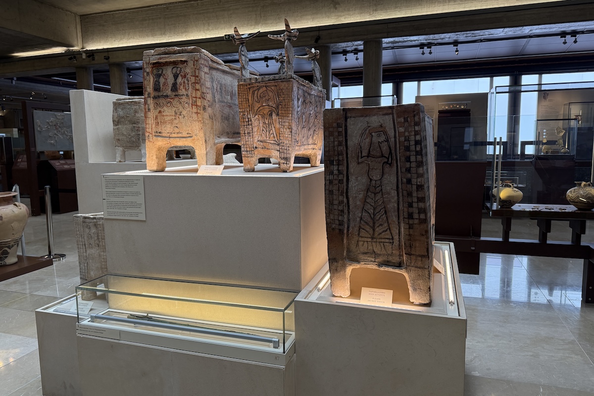 Ekspozycja muzeum archeologicznego w Tebach